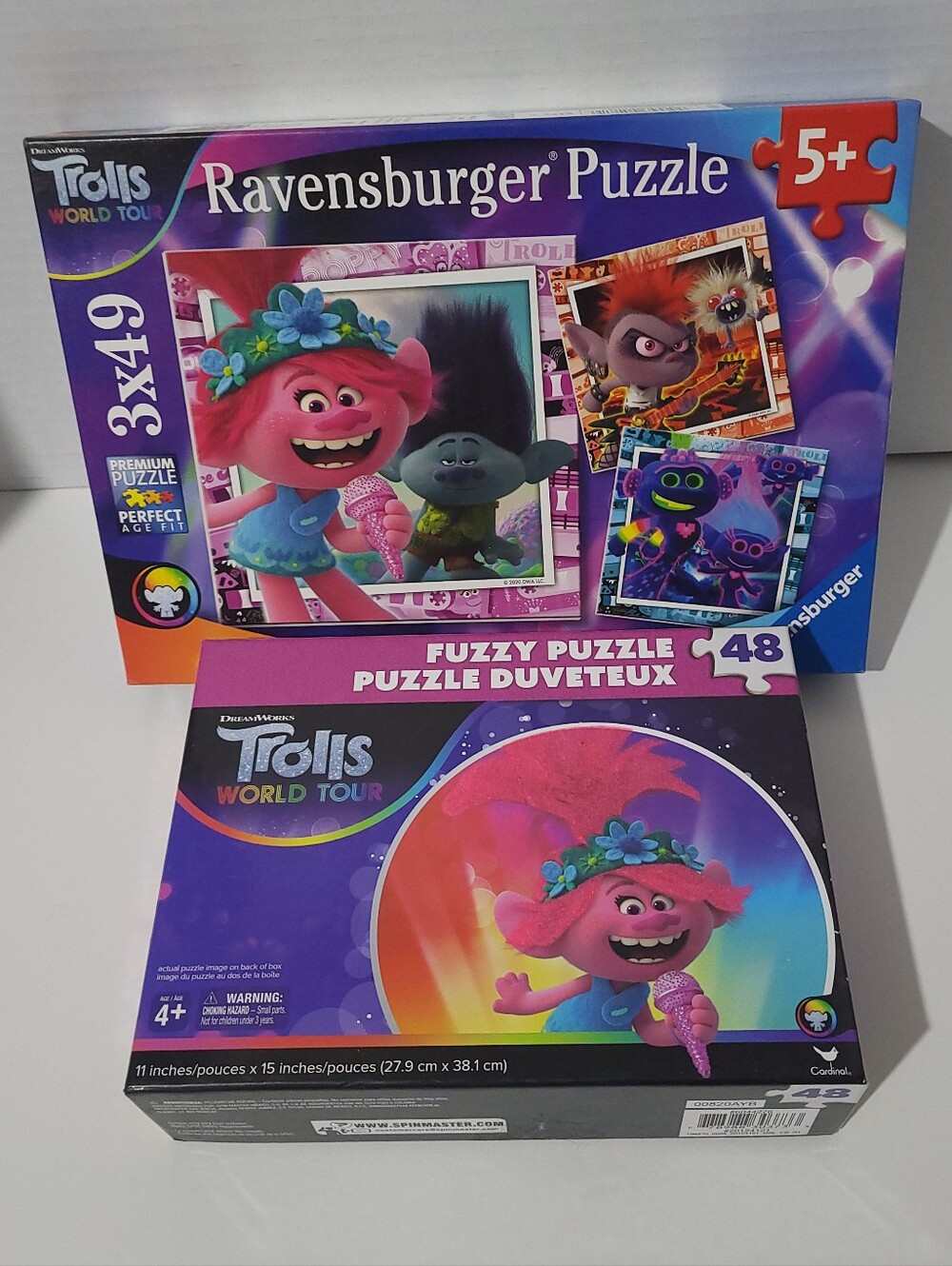 DreamWorks Trolls World Tour Puzzle Lot of 2 Fuzzy & Ravensburger